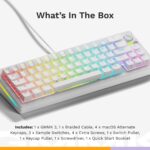 Teclado Mecánico Glorious GMMK 3 65% PBT Doubleshot Switches Intercambiables Blanco