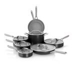Batería de cocina juego de ollas y sartenes Ninja Ceramic Pro CW39014BK de cerámica antiadherente 14 piezas con tapas de