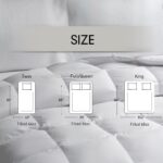 Relleno de edredón individual Royal Luxe Blue Ridge Home Fashions 004188 fibra de ganso blanco 100% algodón todas las es