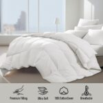 Relleno de edredón individual Royal Luxe Blue Ridge Home Fashions 004188 fibra de ganso blanco 100% algodón todas las es