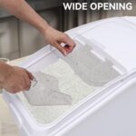 Contenedor grande de almacenamiento para ingredientes YITAHOME MAYIHyDrWc con ruedas cuchara tapa y balanza para arroz y