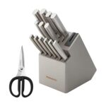 Juego de Cuchillos de Cocina con Bloque y Afilador Integrado KitchenAid KO15STFGBXSSA 15 Piezas Acero Inoxidable
