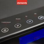 Aiwa Exos-10 Altavoz Bluetooth portátil, potencia RMS de 200 W, subwoofer de 6.5 pulgadas, graves profundos, sincronizac