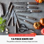 GreenPan x Bobby Flay - Juego de 13 cuchillos de cocina de acero inoxidable, cuchillas de acero inoxidable premium, bloq