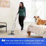 Aspiradora Vertical Inalámbrica Kenmore Litening CU7005 – 24 V, Motor sin Escobillas, 80 Min de Autonomía, Boquilla Lift