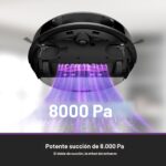 Robot Aspiradora y Trapeadora Eureka E20 Plus, 8000Pa, Sin Bolsa, Vaciado 45 Días, LiDAR, Control App