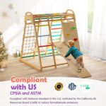 INFANS Gimnasio de la selva para interiores, juego de escalada para interiores Montessori de 8 en 1 para niños, juego de