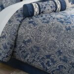 Waterford Blarney CSBLNYW40403QU juego de edredon 4 piezas azul marino Queen