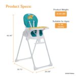 Dream On Me Fisher Price Tiny Bites - Trona para bebés y niños pequeños, Hello Sunshine, plegable con un solo clic, 7 ni