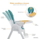 Dream On Me Fisher Price Tiny Bites - Trona para bebés y niños pequeños, Hello Sunshine, plegable con un solo clic, 7 ni
