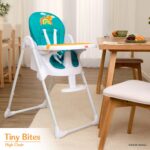 Dream On Me Fisher Price Tiny Bites - Trona para bebés y niños pequeños, Hello Sunshine, plegable con un solo clic, 7 ni