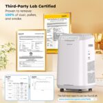 Purificador de aire inteligente Nuwave OxyPure ZERO 47251 filtro HEPA 4 etapas lavable reutilizable para habitaciones gr
