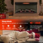 Chimenea Eléctrica Empotrada SIMOE AMSE627-3DEF 36" Vidrio 3 Lados 8 Colores Llama