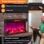 Chimenea Eléctrica Empotrada SIMOE AMSE627-3DEF 36" Vidrio 3 Lados 8 Colores Llama