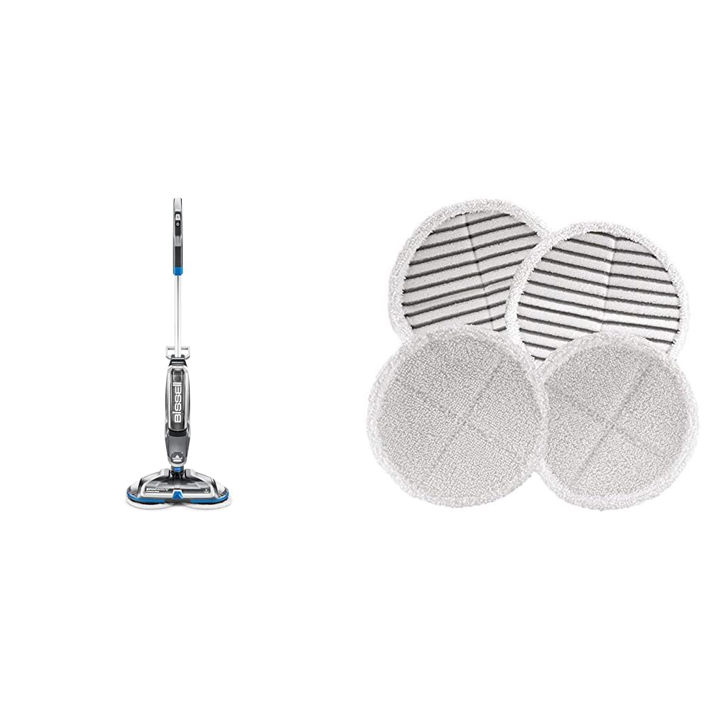 Version 1.0.0 Paquete Trapeador Inalámbrico Bissell SpinWave Expert 23159 Pisos Duros Titanio con Kit Almohadillas Repuesto 2124