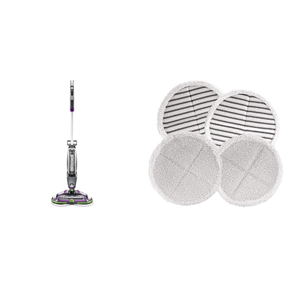 Version 1.0.0 Paquete Trapeador Giratorio Inalambrico Bissell SpinWave 23157 PET Suelo Duro y Kit Almohadillas 2124