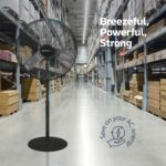 Ventilador de pedestal industrial Nexair NF008-HV30 30 pulgadas 3 velocidades altura ajustable 56 a 76 pulgadas metal