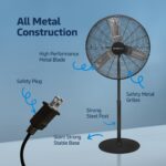 Ventilador de pedestal industrial Nexair NF008-HV30 30 pulgadas 3 velocidades altura ajustable 56 a 76 pulgadas metal