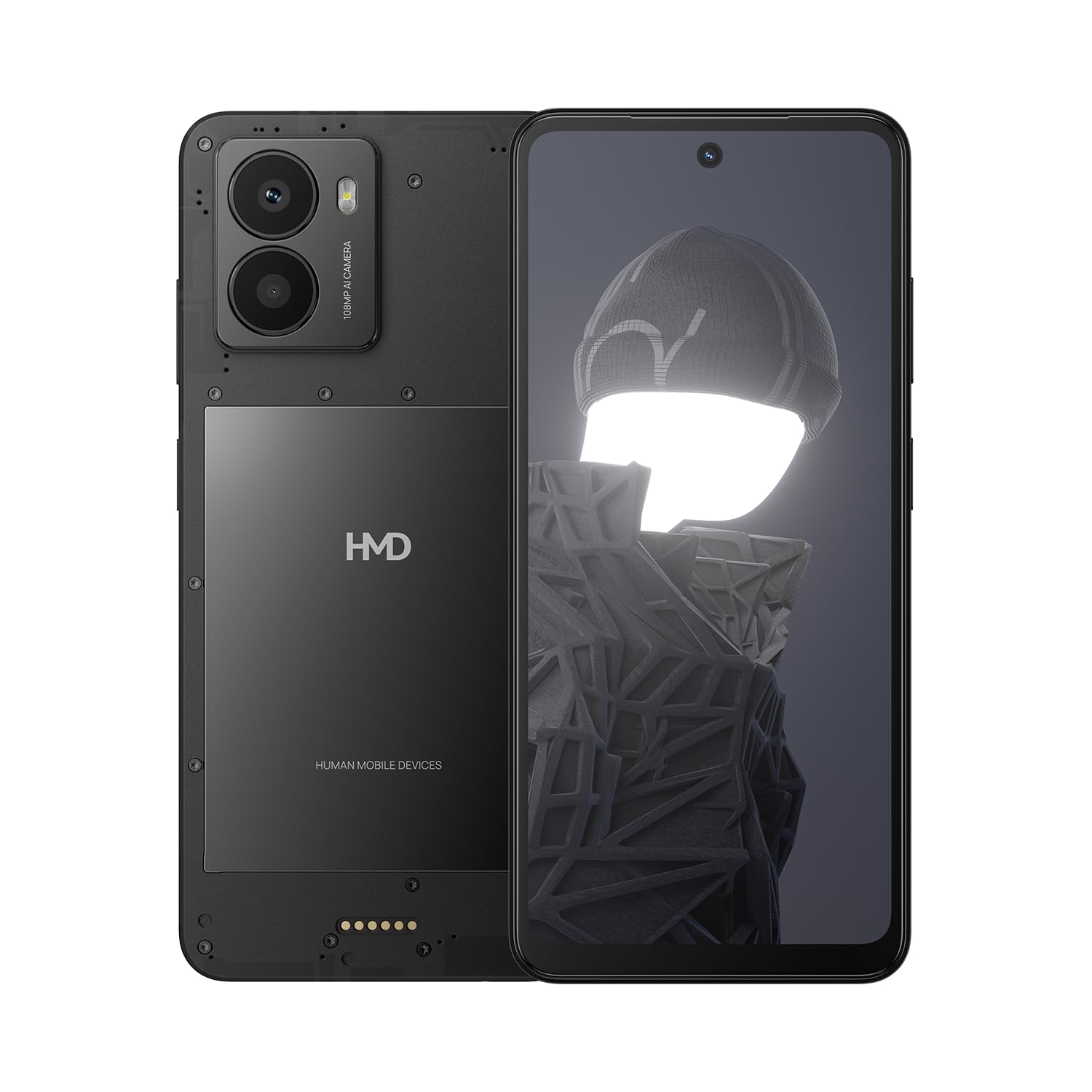 Version 1.0.0 Teléfono Celular HMD Fusion TA-1658 desbloqueado Android 14 Dual SIM 6GB RAM 128GB pantalla HD+ 6.56 pulgadas 90Hz cámar