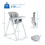 GarveeLife Silla alta para bebé, sillas altas ajustables con bandeja extraíble para una fácil limpieza, sillas altas ple