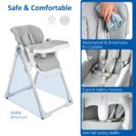 GarveeLife Silla alta para bebé, sillas altas ajustables con bandeja extraíble para una fácil limpieza, sillas altas ple