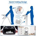 GarveeLife Silla alta para bebé, sillas altas ajustables con bandeja extraíble para una fácil limpieza, sillas altas ple