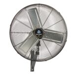 Ventilador industrial de pared Restaurantware Wind Blade RWT1745B 24 pulgadas 6550 CFM motor 3 velocidades oscilante met