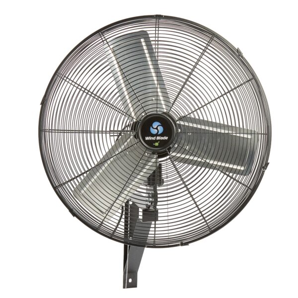 Ventilador industrial de pared Restaurantware Wind Blade RWT1745B 24 pulgadas 6550 CFM motor 3 velocidades oscilante met