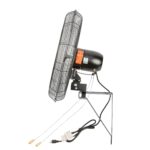 Ventilador industrial de pared Restaurantware Wind Blade RWT1745B 24 pulgadas 6550 CFM motor 3 velocidades oscilante met