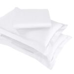 Juego funda de edredon algodon egipcio 850 hilos Home City Inc 850FQDC SLWH Queen 3 piezas blanco cierre de boton satina