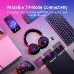 Auriculares Gaming Inalámbricos ASUS ROG Delta II A701 Tri-Mode BT 2.4GHz 3.5mm Drivers Titanio 50mm 110 Horas PC PS5 PS