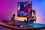 Auriculares Gaming Inalámbricos ASUS ROG Delta II A701 Tri-Mode BT 2.4GHz 3.5mm Drivers Titanio 50mm 110 Horas PC PS5 PS