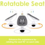 Baby Trend NuMotion Infinity Swing - 5 modos de movimiento de la vida real, pantalla táctil y control remoto, asiento re