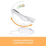 Baby Trend NuMotion Infinity Swing - 5 modos de movimiento de la vida real, pantalla táctil y control remoto, asiento re