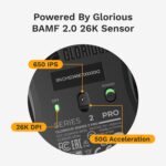 Mouse Inalámbrico Gaming Glorious Series 2 PRO GLO-MS-S2PRO-WL-BLK Ultraligero 55g Sondeo 8K Sensor 26K DPI Interruptore