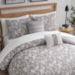 Juego de funda de edredón Fiora Lucky Brand YMF Carpets Inc. LBZ027606 gris floral King 3 piezas ropa de cama de lujo