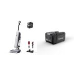 Aspiradora vertical inalámbrica Kenmore CU7005 24V sin escobillas elevación alfombra y batería de iones de litio KB5001
