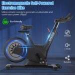 Bicicleta estática autoalimentada PioneerWorks resistencia magnética 32 niveles asiento ajustable capacidad 300 libras s