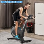 Bicicleta estática autoalimentada PioneerWorks resistencia magnética 32 niveles asiento ajustable capacidad 300 libras s