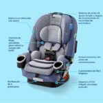 Asiento de coche convertible 4 en 1 Graco 4Ever DLX Newell 2215486 modos trasero adelante y elevador color Charlie para