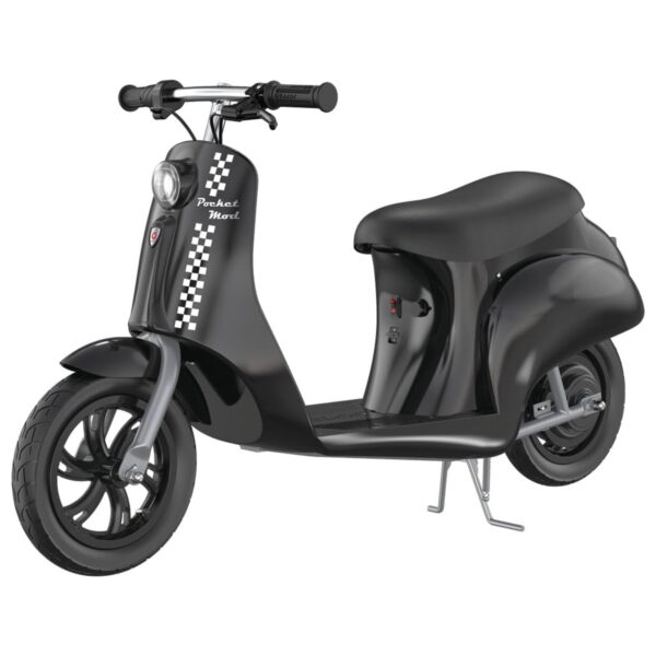 Razor Pocket Mod Classic - Patinete eléctrico en miniatura estilo europeo para mayores de 8 años, diseño inspirado en la