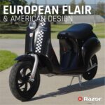 Razor Pocket Mod Classic - Patinete eléctrico en miniatura estilo europeo para mayores de 8 años, diseño inspirado en la