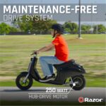 Razor Pocket Mod Classic - Patinete eléctrico en miniatura estilo europeo para mayores de 8 años, diseño inspirado en la
