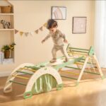 ROBOTIME Juguetes de escalada 5 en 1 para niños pequeños, juego de escalada Pikler de 3 piezas para niños pequeños, jueg