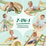 ROBOTIME Juguetes de escalada 5 en 1 para niños pequeños, juego de escalada Pikler de 3 piezas para niños pequeños, jueg
