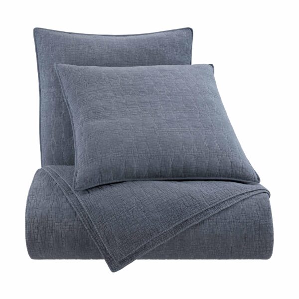 Edredón Southern Tide Laurel Grove WestPoint Home 1C46892 talla King algodón 100% lavado a la piedra azul marino