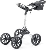 Bag Boy Carrito de empuje Quad Pro, blanco/negro