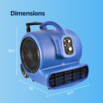 Secador de Piso Nexair NF021-CDG 1HP 3 velocidades apilable con temporizador de apagado automático