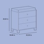 Storkcraft California - Cómoda de 3 cajones con cambiador removible (Oliva con Madera Flotante) – Certificado GREENGUARD