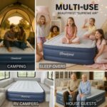 Colchón de aire individual elevado Beautyrest Supreme Boyd Sleep MM10917TW bomba incorporada vinilo resistente apagado a